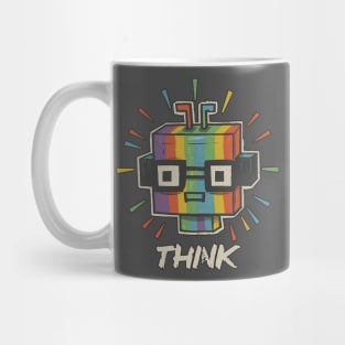 Pixelated Pondering - A Brainstorming Bot Mug